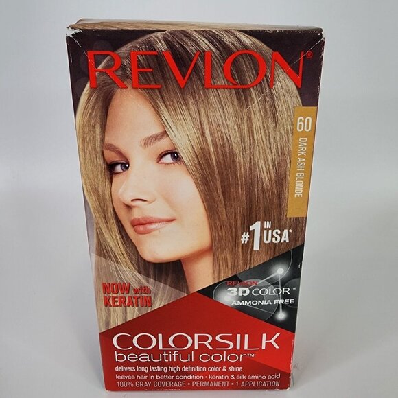 Revlon ColorSilk Permanent Color Dark Ash Blonde Hair Dye - Picture 1 of 6